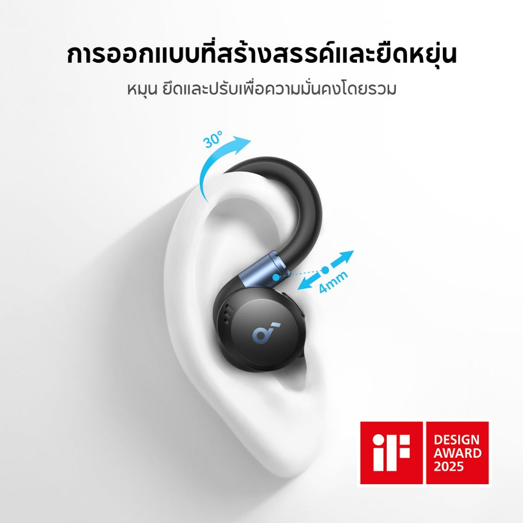 หูฟังบลูทูธไร้สาย Soundcore Sport X20 True-Wireless Sport Earbuds with Hook