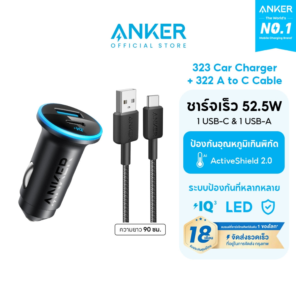 ที่ชาร์จเร็วในรถ Anker 535 Car Charger 67W 323