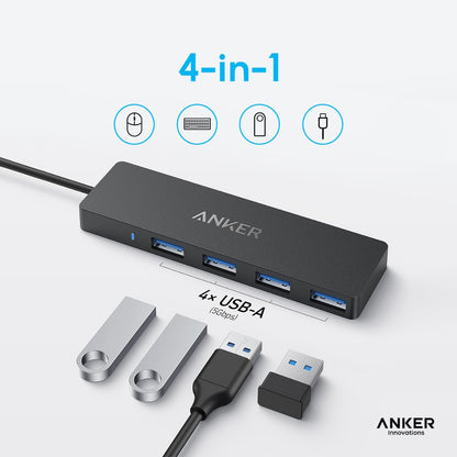 ฮับอะแดปเตอร์ Anker 4-in-1 Data USB-C Hub