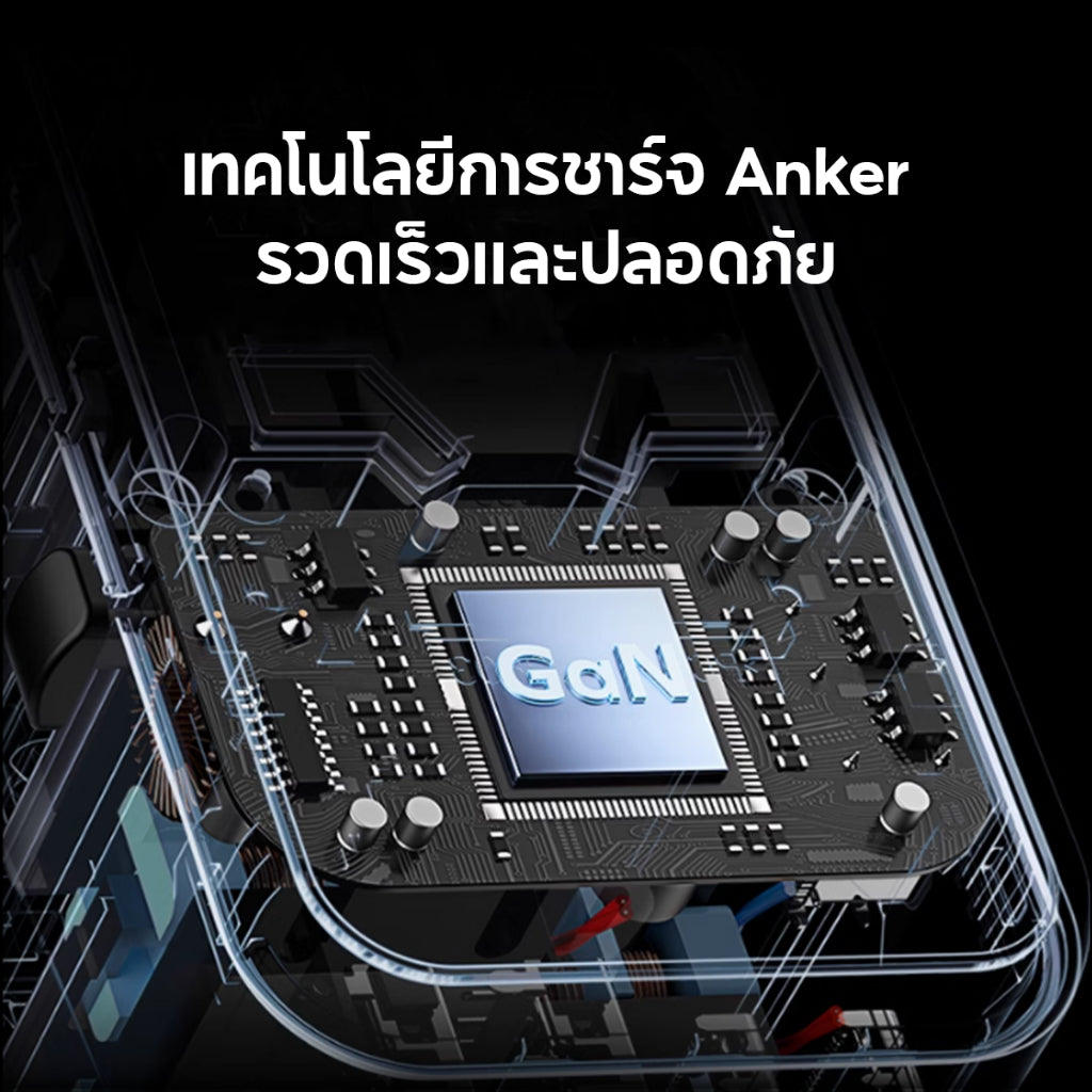 หัวแปลงปลั๊กไฟ Anker Nano Universal Travel Adapter 65W 4 in 1