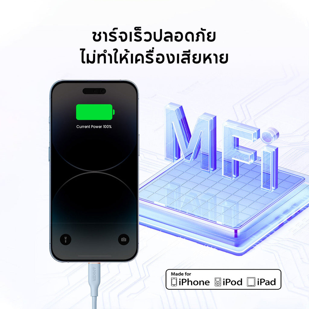 สายชาร์จเร็ว Anker 641 USB-C to Cable 100W 643 PowerLine III Flow
