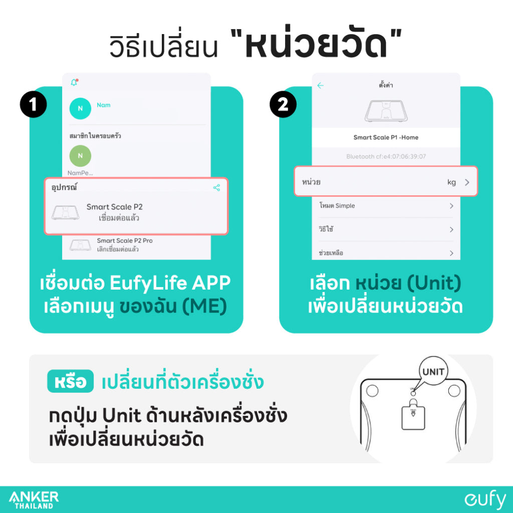 เครื่องชั่งน้ำหนัก Anker Eufy Smart Scale P2