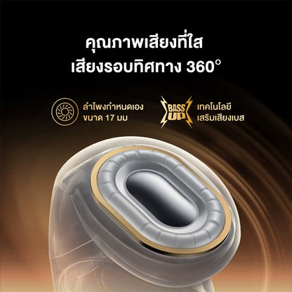 หูฟังบลูทูธไร้สาย Soundcore C40i  Flexible and Comfortable Clip-On Earbuds