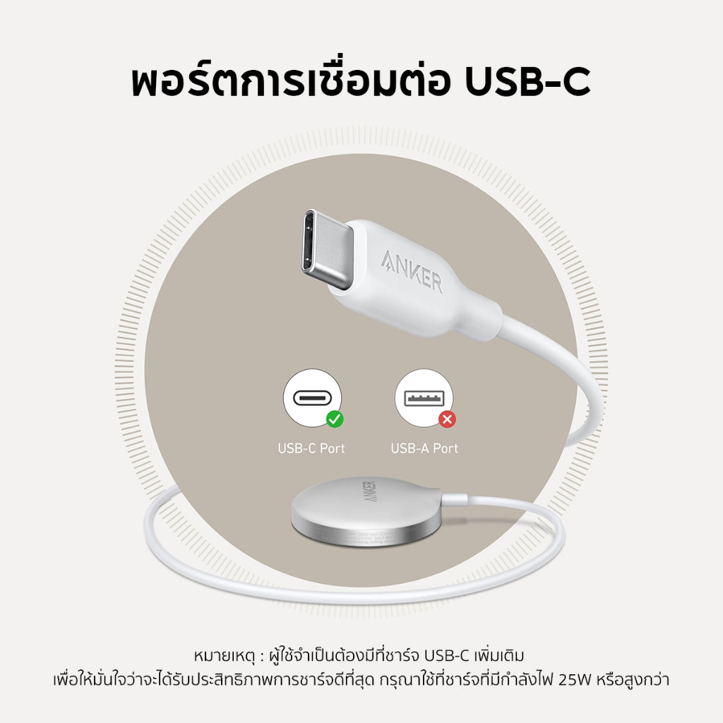 ที่ชาร์จไร้สาย Anker MagGo Magnetic Wireless Charger 15W PD