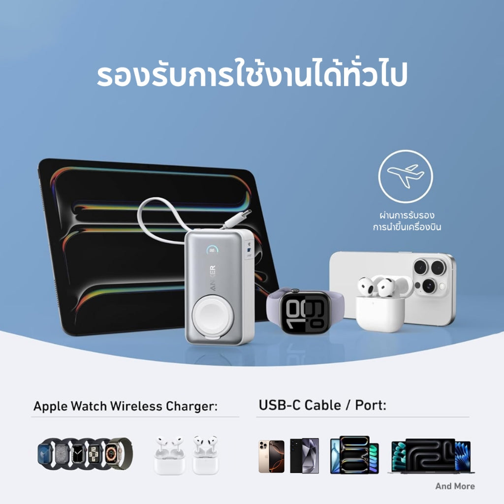 แบตสํารอง Anker Nano Power Bank 10000mAh Magnetic