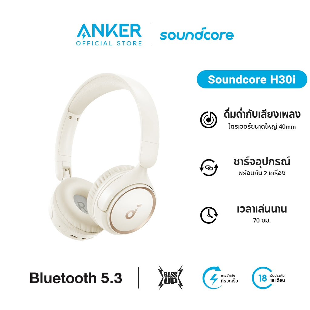 หูฟังบลูทูธไร้สาย Soundcore by Anker H30i